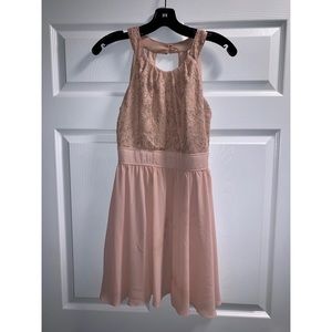 Pink A-line party dress